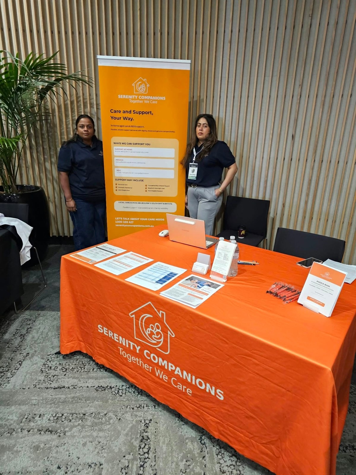 Serenity Companions, in-home care in Melbourne's south-east, at the Melbourne NDIS Expo 2026